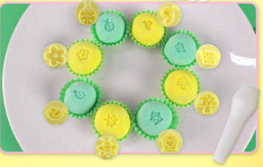 Carimbos - Kit Carimbos Jardim Encantado (9pcs) - Rosa Bebê
